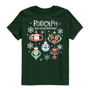 Boys' - Rudolph - Rudolph Ornaments Short Sleeve Graphic T-Shirt - 1 of 3