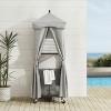 34gal Grady Steel Deck Box Gray/Matte Black - Crosley: Wheeled Poolside Towel & Toy Organizer, Weather-Resistant - image 3 of 4