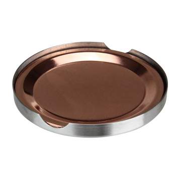Northlight Set of 4 Stainless Steel Copper Finish Tabletop Coasters - 3.75"