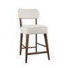 Jofran,Wes Mid-Century Modern Boucle Upholstery Counter Barstool (Set of 2) - 3 of 4