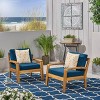 Christopher Knight Home Parma Outdoor Acacia Wood Club Chairs with Water-Resistant Cushions (Set of 2) - 2 of 4