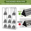 HONEIER 41"L Portable Wardrobe Closet Organizer with 3 Hanging Rods Gray with Fabric Cover - 2 of 4