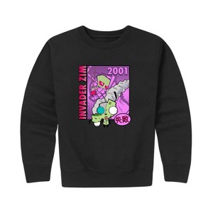 Boys' - Invader ZIM - ZIM and GIR Graphic Long Sleeve Fleece Sweatshirt - 1 of 4