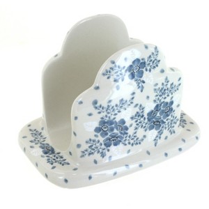 Blue Rose Polish Pottery 487 Ceramika Artystyczna Napkin Holder - 1 of 1