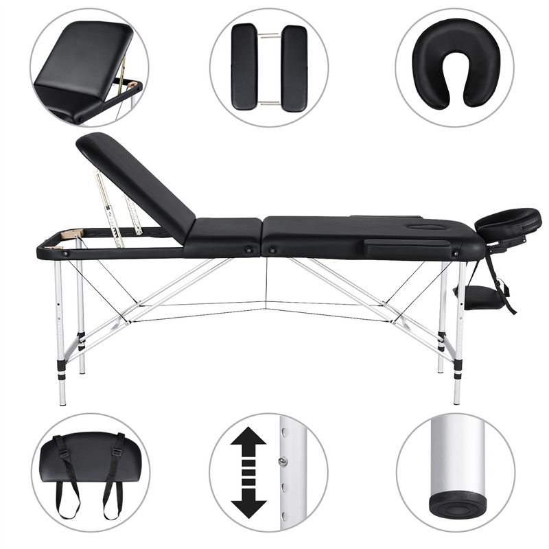 Yaheetech Portable Aluminum Massage Table Spa Table, 5 of 13