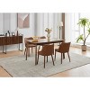 Modern Dining Chair Set of 2, Upholstered Accent Side Chairs, Fabric Side Dining Room Chairs with Wood Legs for Kitchen Dining Room Restaurant - 2 of 4