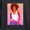 Women's - Whitney Houston - Gradient Photo Lightweight French Terry Wide Neck Long Sleeve Shirt - 2 of 4