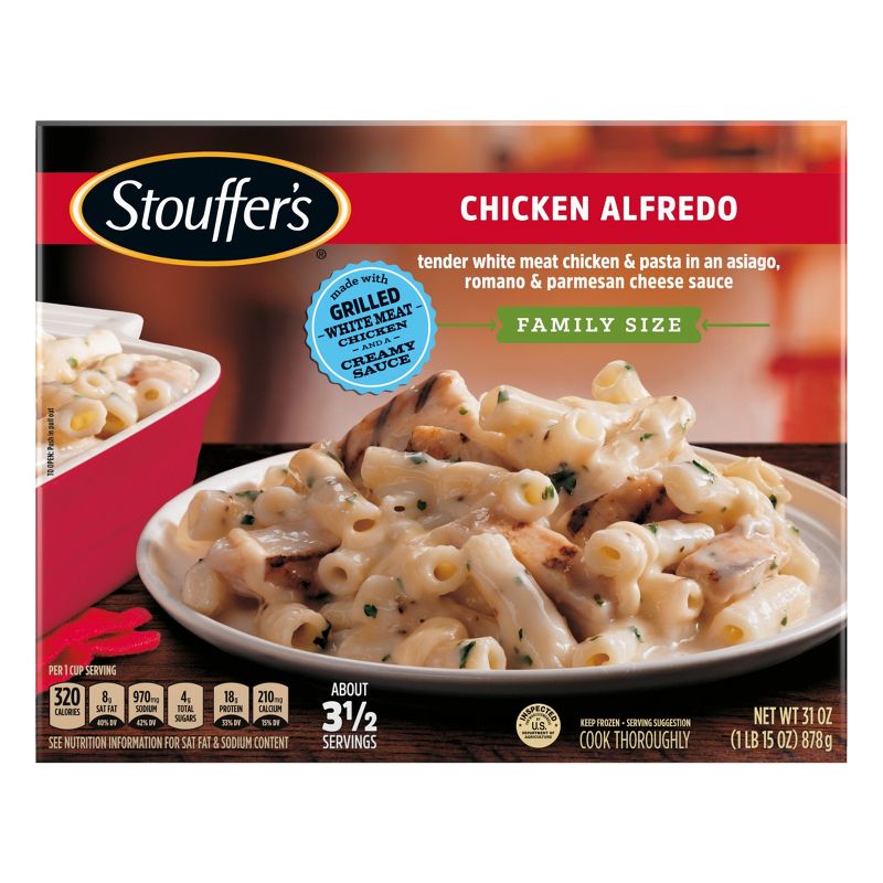 Stouffers Family Size Frozen Chicken Alfredo - 31oz, 4 of 9