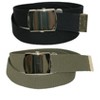 CTM Kid's Cotton Belt with Brass Military Buckle (Pack of 2 Colors) - 4 of 4