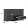 SKRAN Black Dresser for Bedroom, Dresser Organizer with Large Drawers and Golden Handles Wooden Chest of Drawers for Bedroom, Living Room or Closet - 4 of 4