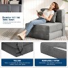 4-in-1 Convertible Sofa Bed,Foldable Tufted Loveseat w/ Pillow, Floor Sleeper for Living Room/Bedroom/Guest - 3 of 4