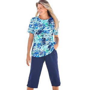 Swim 365 Women's Plus Size The Swim Tee - 1 of 4