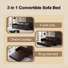Whisen Faux Leather Convertible Sleeper Sofa & Multi-Functional Sofa Bed, Premium Comfort & Versatile Design - 4 of 4