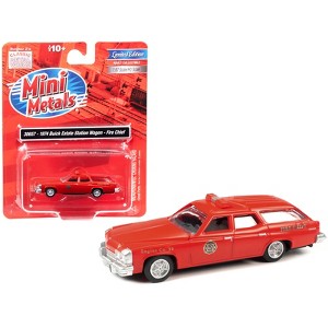 1974 Buick Estate Station Wagon Red "Fire Chief" 1/87 (HO) Scale Model by Classic Metal Works - 1 of 3