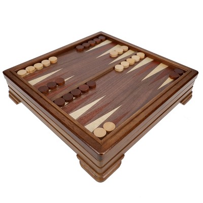 Walnut Wood 7-in-1 Classic Game Set with Chess, Checkers, Backgammon