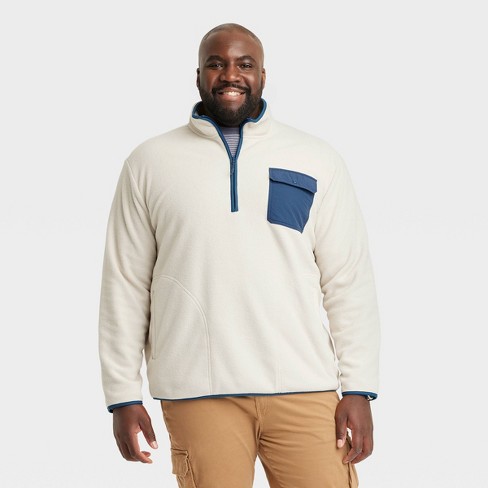 Men's Big & Tall Quarter-zip Fleece Sweatshirt - Goodfellow & Co