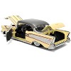 1957 Chevrolet Bel Air Cream with Graphics and Gray Metallic Top "Bigtime Muscle" Series 1/24 Diecast Model Car by Jada - 4 of 4