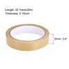 Unique Bargains Paper Adhesive Packing Tape for Masking Sealing Brown 3 Pcs - 2 of 4