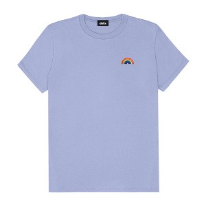 Dalix Rainbow Embroidered Lightweight Relaxed Jersey Tee Summer Cute Positive Womens - 1 of 4