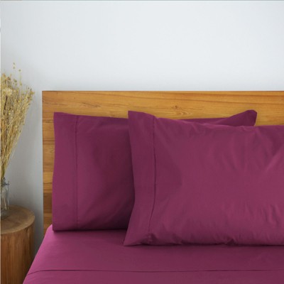 LuxClub Eggplant Full Microfiber Cooling Sheet Set with Deep Pockets