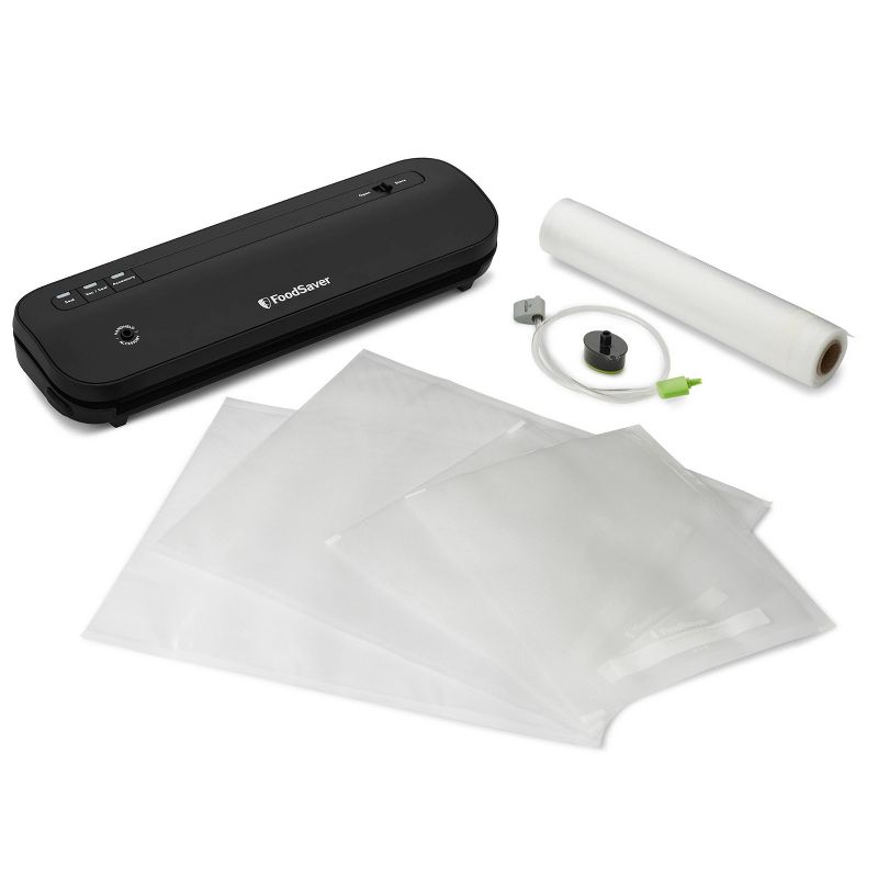 FoodSaver Space-Saving Vacuum Sealer with Bags and Roll Black, 1 of 7