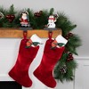 Northlight Santa and Snowman Christmas Stocking Holders - 5.5" - Set of 2 - 2 of 4