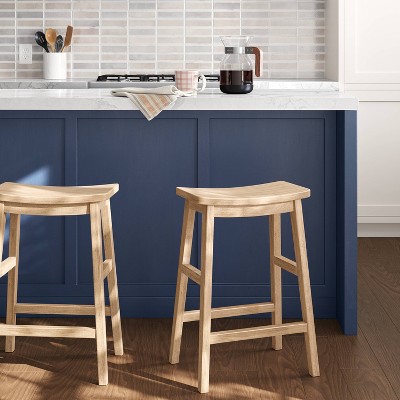 Modern All Wood Counter Height Barstool – Threshold