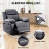 COMHOMA Dual Motor Power Lift Recliner Chair for Elderly Faux Leather Sofa Electric Recliner with Massage Heat, USB Ports, Side Pockets - 3 of 4