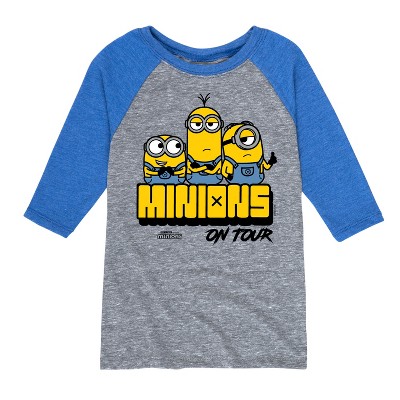 Boys' - Despicable Me Minions - Minions On Tour Raglan Graphic T-Shirt