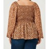 Women's Square Neck Peplum Top - Plus - Hayden LA - 2 of 4