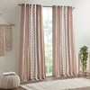 Elegant Chenille Cotton Printed Window Panel, Textured Artisanal Light Filtering Curtain fits Various Room Decor for All Season - image 2 of 4