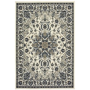 Oriental Weavers Marina 1248W Ivory/ Navy Indoor/Outdoor Area Rug - 1'9" x 3'9" - 1 of 3