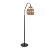 LumiSource Congo Contemporary 64" Metal Floor Lamp in Matte Black Metal/Brown Rope - 4 of 4