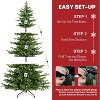 Vivatrees 6/7.5 Ft Prelit Artificial Christmas Tree With Warm White Lights, Metal Stand, Hinged Branches, Xmas Tree for Decor, Green - 3 of 4