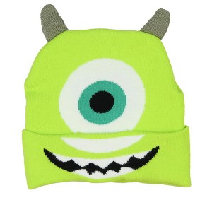 Disney Monsters Inc. Mike Wazowski Beanie Embroidered Character Costume Hat - 1 of 4