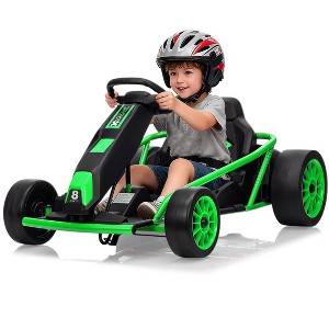 Ride On Go Kart for Kids, 24V 9Ah Battery 2x300W Motors, 8MPH Fast Drifting Circling Car, Electric Ride Toy Slow Start Function, Music, Horn - 1 of 4