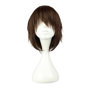 Unique Bargains Women's Wigs 12" Deep Brown with Wig Cap - 1 of 4