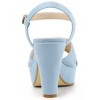 Allegra K Women's Buckle Closure Platform Chunky Heels Slingback Sandals - 3 of 4