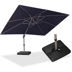 PURPLE LEAF Deluxe Aluminum Outdoor Patio Umbrella Square Cantilever Umbrellas - 1 of 4