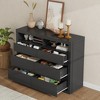 6 Drawer Dresser for Bedroom, Modern Mid Century Chest of Drawers with 2 Open Shelves, 47" Wide Wooden Double Dresser TV Stand for Closet, Living Room - 2 of 4