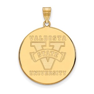 Black Bow Jewelry 10k Yellow Gold Valdosta State Blazers NCAA Extra Large Pendant - 1 of 2