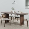 Wooakway 30"H Fashion Oval Wood Dining Table Kitchen Table Conference Table Gathering Table with Double Pedestal Black/Walnut/Natural Wood - 3 of 4