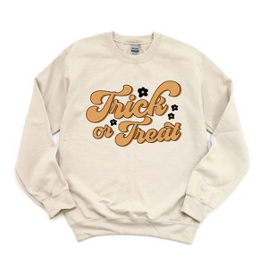 Simply Sage Market Women's Graphic Sweatshirt Trick or Treat Flowers - 1 of 4