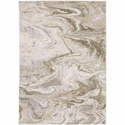Oriental Weavers Nebulous 530E9 Ivory/ Tan Indoor Area Rug - 3'3" x 5'