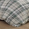 King Duvet Cover Set, Cotton Reversible Plaid Bedding with Matching Shams - 4 of 4