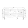 Modern TV Stand with Rattan Door Metal Handles Support Legs - 2 of 4