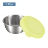 Unique Bargains Stainless Steel Condiment Container with Leakproof Silicone Lids 5 Pcs - 3 of 4