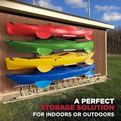 Heavy Duty Black Steel Wall Mounted Kayak Storage Rack