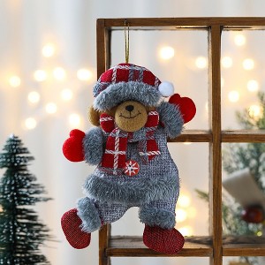 BABYYER Christmas Plush  Doll Ornaments, Santa Claus, Reindeer, Snowman, and Bears Xmas Hanging for Home Holiday Decoration - 1 of 4