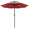 Tangkula Outdoor Auto-tilt Patio Market Umbrella W/ Double Vented - 3 of 4